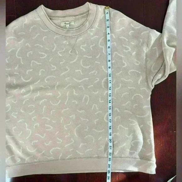 Madewell Women’s Light Pink Bold Squiggle Double Crew Neck Sweatshirt Size Large - Picture 5 of 6